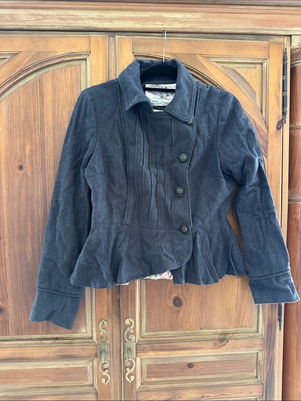 Kimchi Blue Dark Navy Peplum Jacket